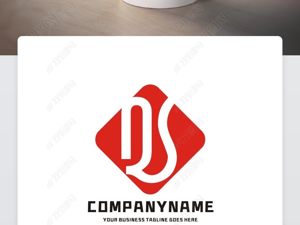 抽象菱形字母qs标志设计下载-编号24146476-商业服务logo-我图网