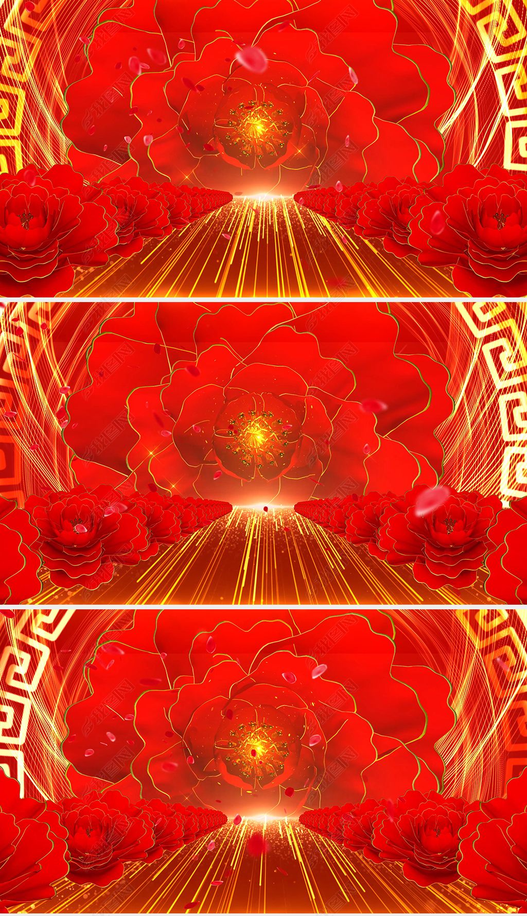 4k大气盛世花开舞台晚会开场舞led背景视频