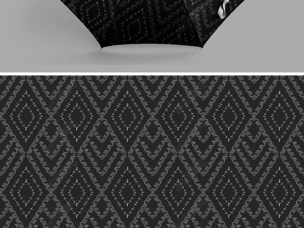 时尚淡雅ins风简约抽象花纹平铺背景雨伞图案印花