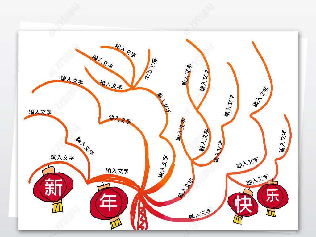 元旦思维导图迎新图片