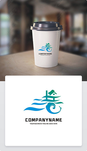 抽象港字标志设计下载-编号24164019-商业服务logo-我图网