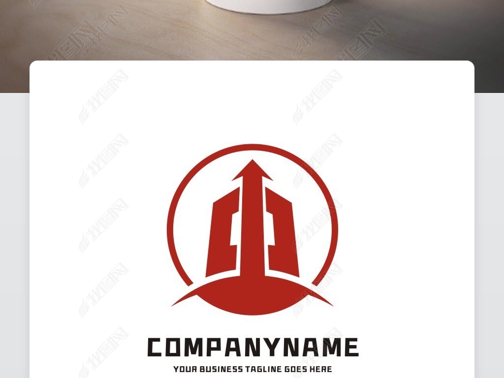 抽象中字箭头标志设计下载-编号24164199-商业服务logo-我图网