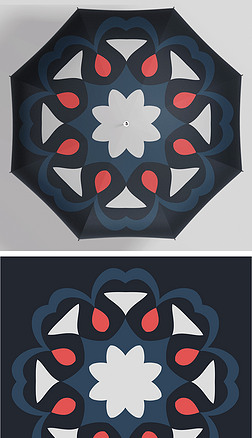 现代简约时尚大气创意几何图形抽象花雨伞