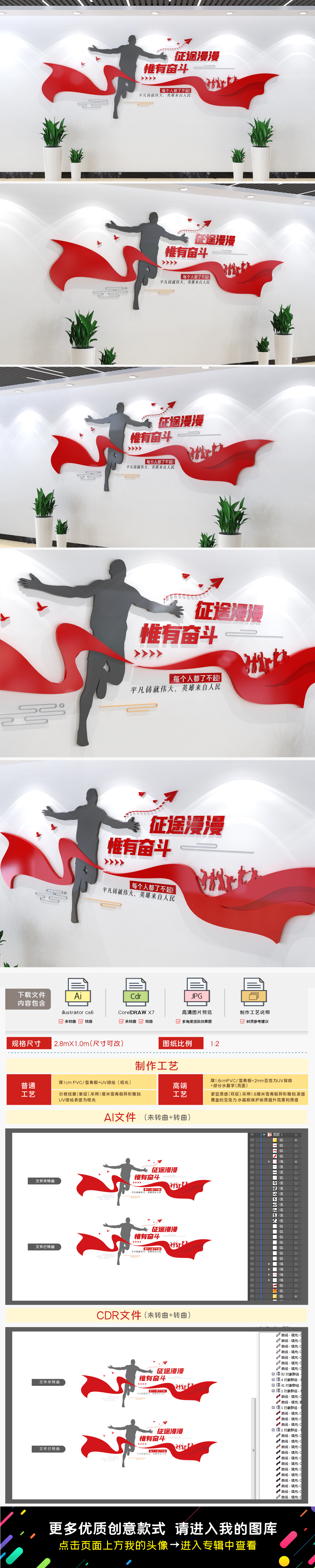 征途漫漫惟有奋斗2021新年贺词金句文化墙