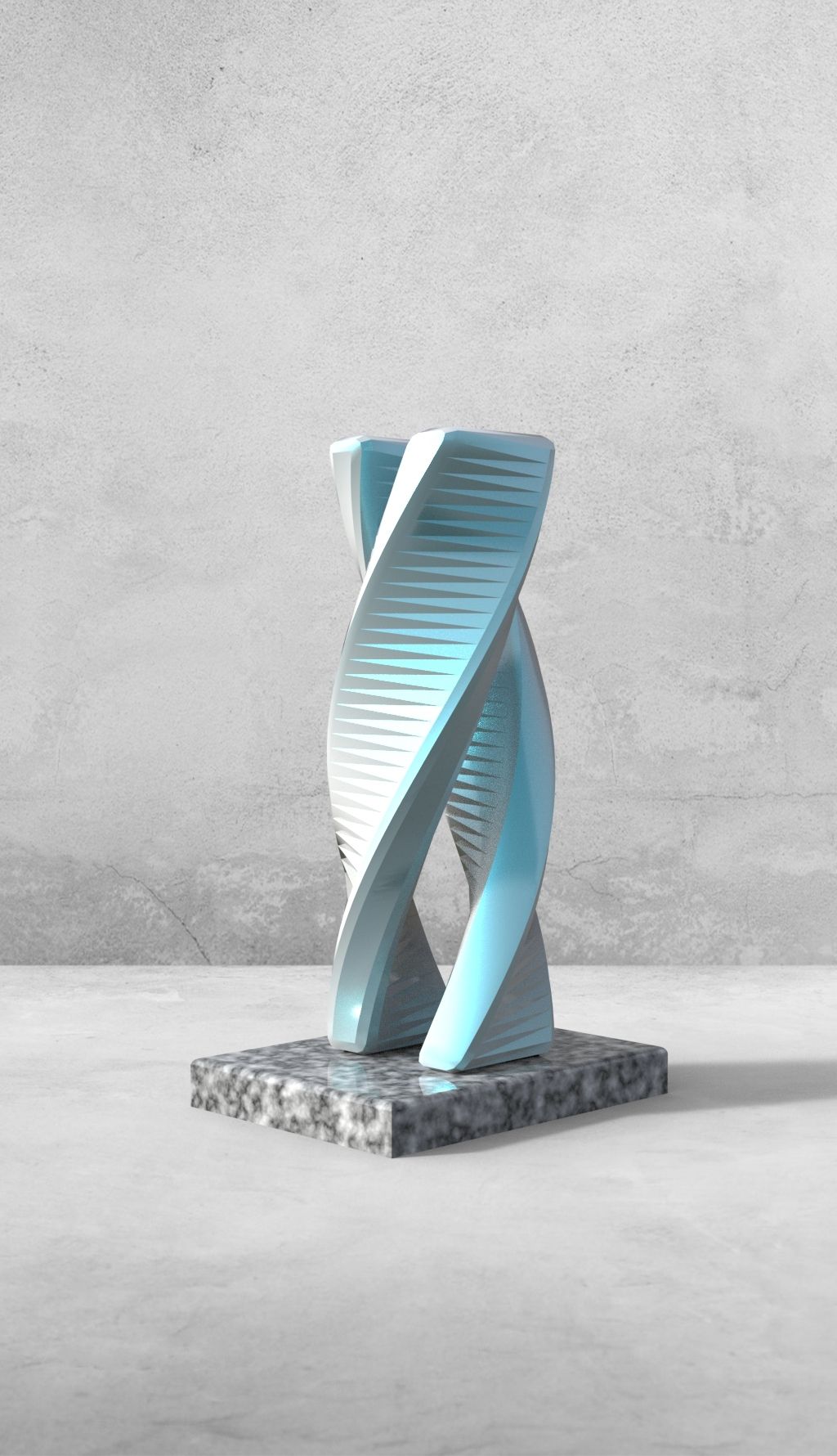 原创双螺旋雕塑模型版权可商用