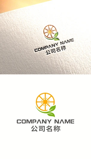 橙子水果电商logo