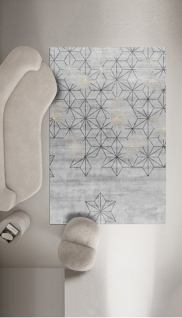 现代北欧简约轻奢几何抽象创意花纹极简异域地毯地垫图案设计