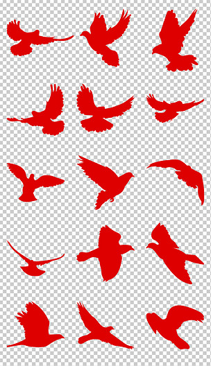 和平鸽子动物剪影矢量免扣元素png.