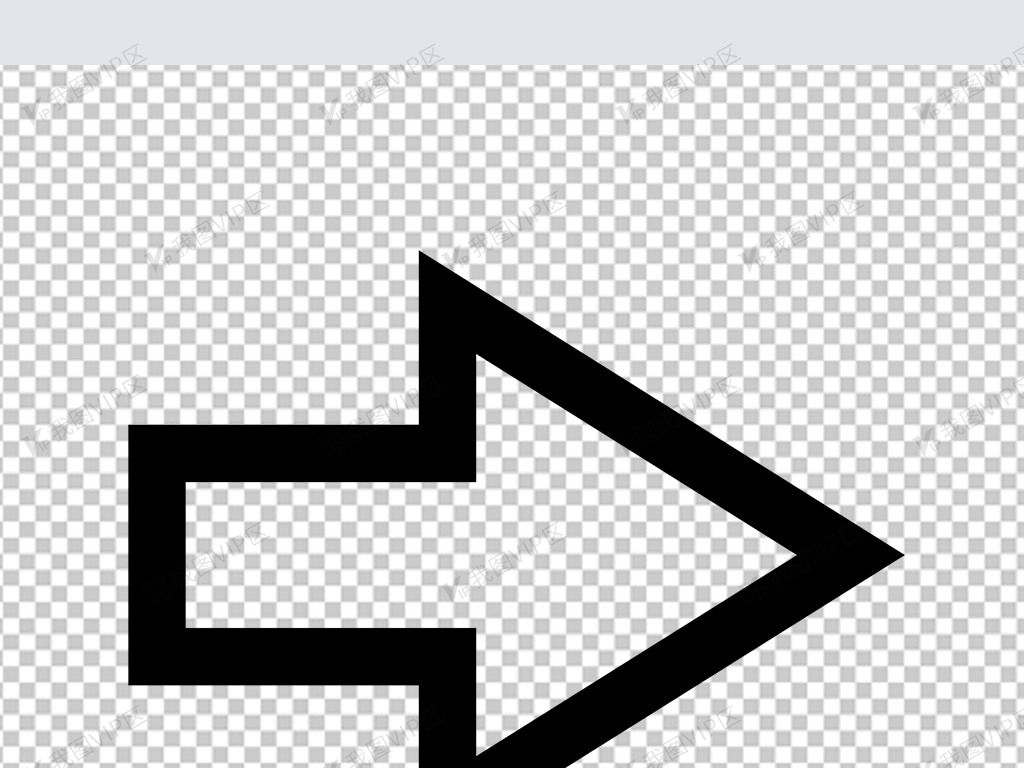 黑色时尚科技渐变箭头png免扣矢量.