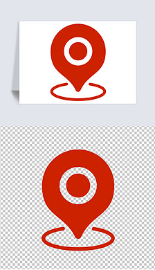 定位图标标志地图位置卫星定位免抠高清素材png矢量ai