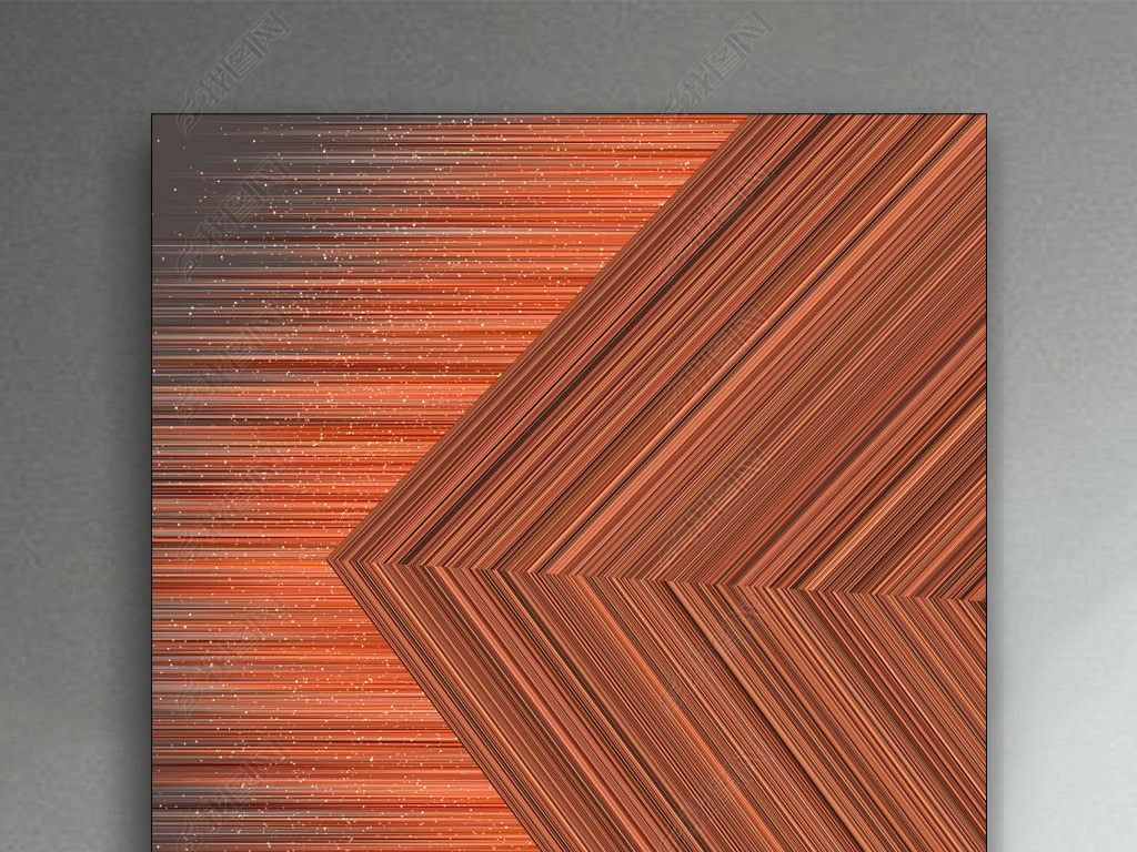 星际の迷途抽象灰红褐色折线纹理光辉装饰画