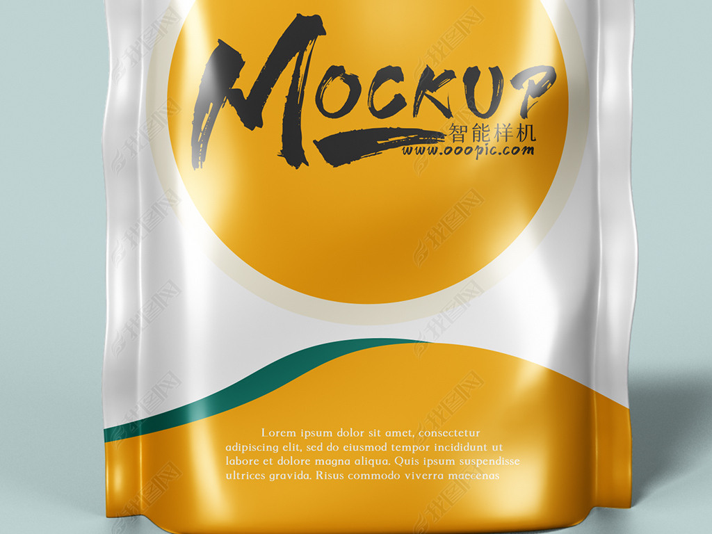 拉链式食品零食自立袋包装袋设计样机