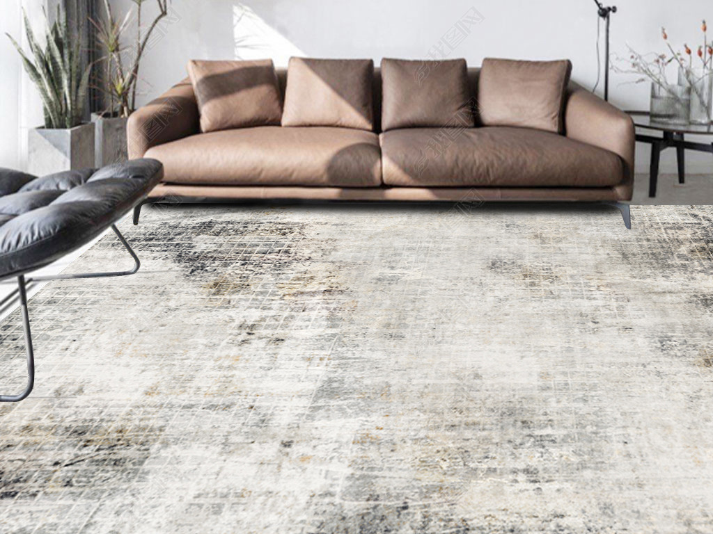 地面装饰 地毯 现代简约 > 现代北欧轻奢抽象水墨极简创意土耳其客厅