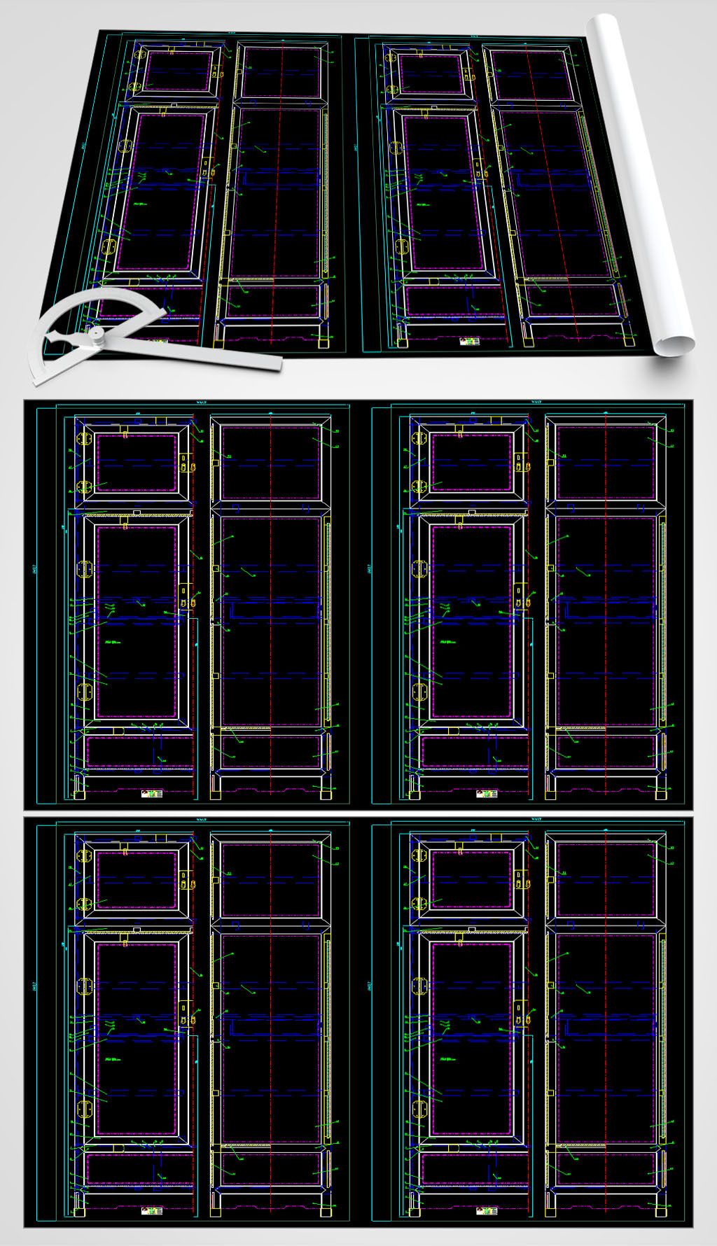 顶箱柜cad平面设计图下载-编号24218470-cad图纸-我图网