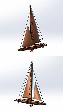 帆船实体模型（含STP)