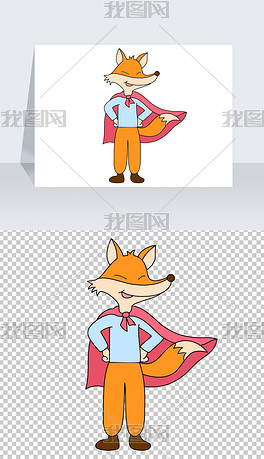 了不起的狐狸爸爸抠元素元狐狸素卡通手绘