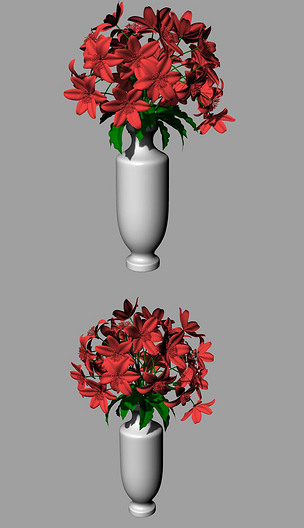 花朵鲜花花瓶插花9犀牛模型3d模型obj模型