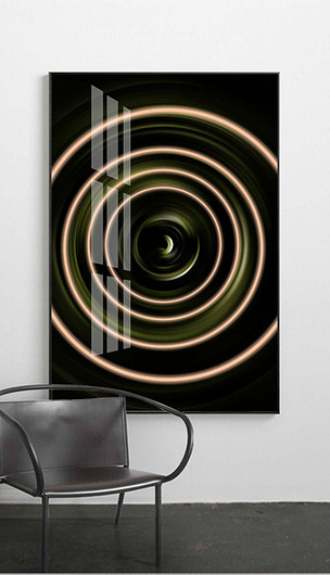 抽象艺术简约油画线条几何光影装饰画床头画