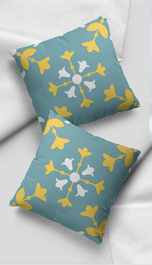 现代简约时尚花纹图案家用抱枕样板间