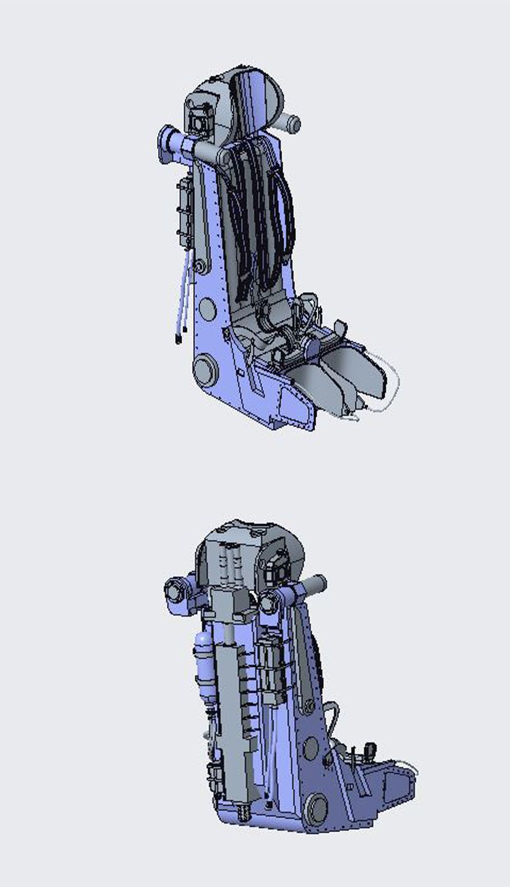 飞机弹射座椅实体模型含stp