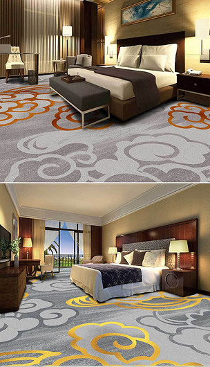 新中式素雅祥云地毯酒店客房满铺地毯