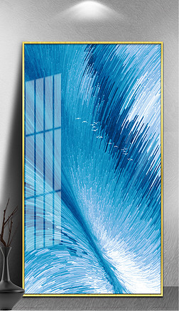蓝色魅力の梦之蓝高端艺术挂画蓝色畅想抽象艺术