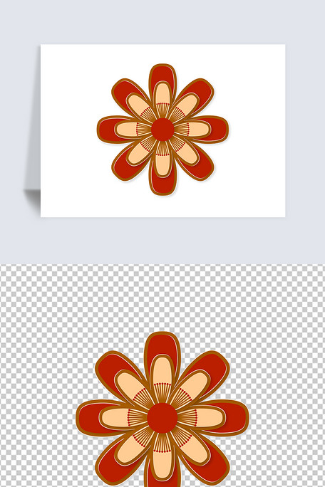 3d立体剪纸梅花花朵花瓣素材ai免