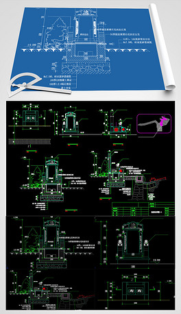 大门cad图纸下载排行榜