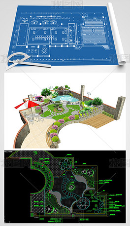 空中花园景观CAD图纸效果图