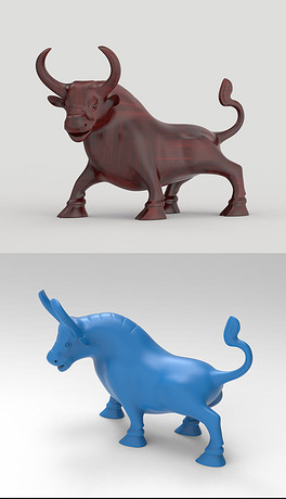 雕塑牛摆件装饰模型