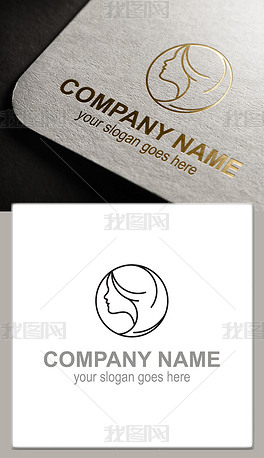 女人头像线条商标下载-编号25094641-其他行业logo-我图网