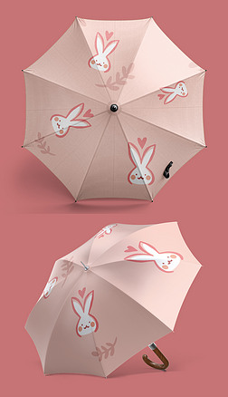 时尚可爱卡通兔子儿童雨伞