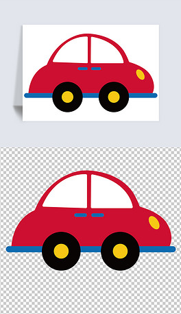 矢量图卡通交通工具的士汽车