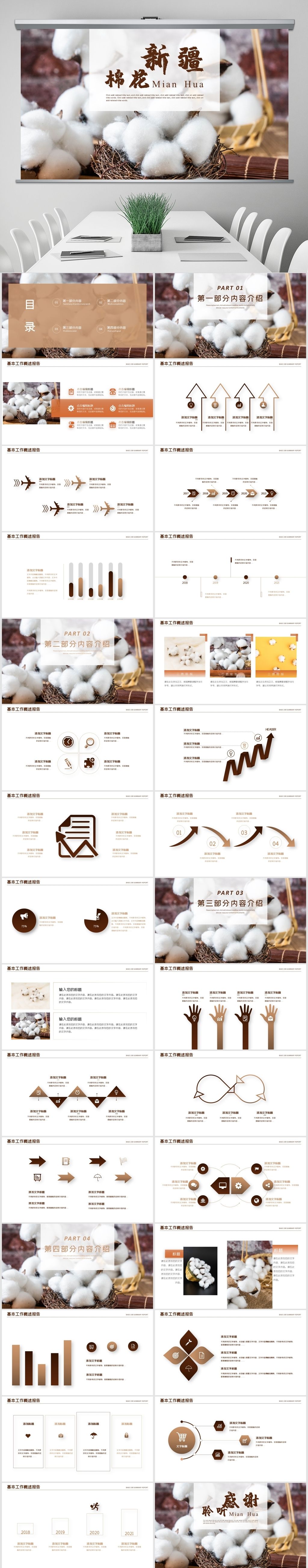 新疆棉花发展战略计划书经济作物ppt模板