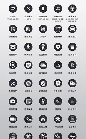 电商淘宝天猫售前售后图标模板