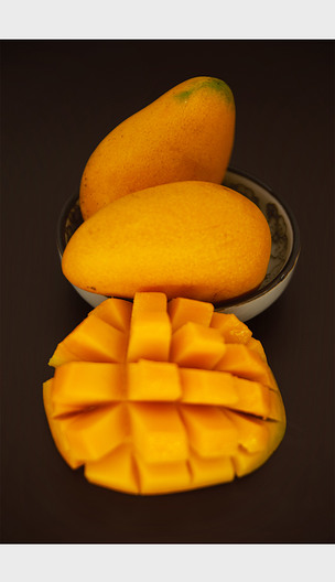 新鲜水果金黄色小芒果高清摄影图照片