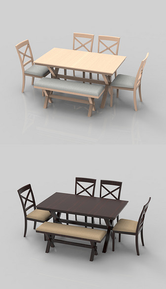餐桌椅犀牛3D模型