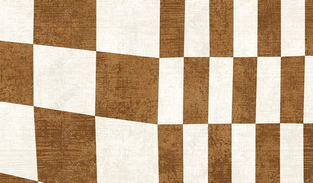 原创美式轻奢简约棋盘格地毯几何图形地毯版权可商用