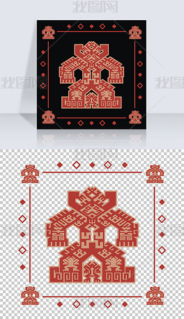 原创黎族图腾大力神版权可商用