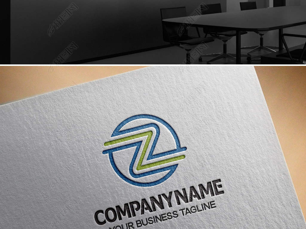 英文z字母logo设计z形标志代表徽标效果图
