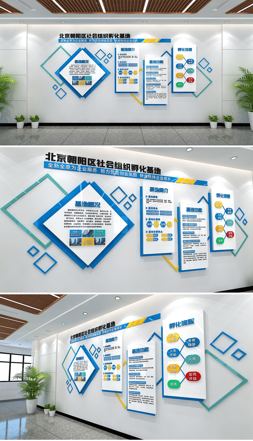 社会组织服务中心社会组织孵化基地文化墙企业墙