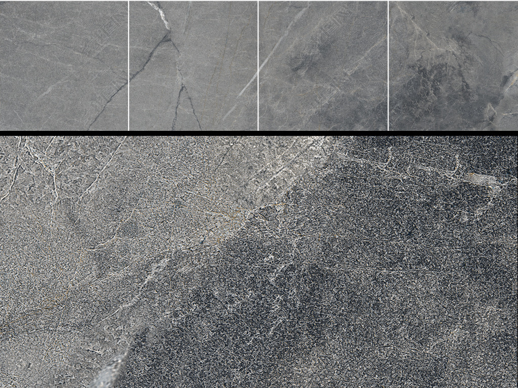 原创现代灰色大理石纹悬空岩板石材电视背景墙版权可商用