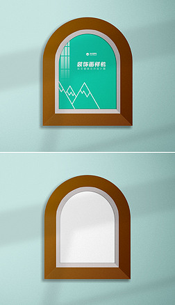 门框画样机|半圆形门框型装饰画油画相框样机