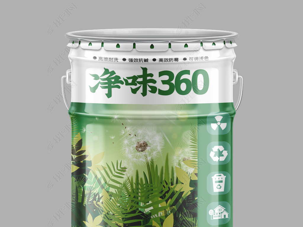 绿色环保净味360家用油漆包装设计