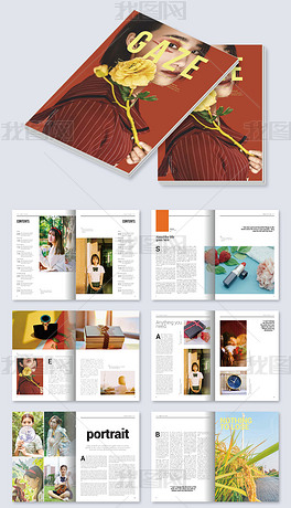创意时尚旅游宣传画册InDesign设计模板