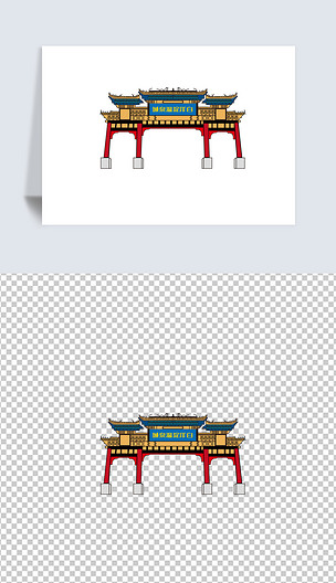 雄安新区白洋淀温泉城景区旅游景点矢量插图插画