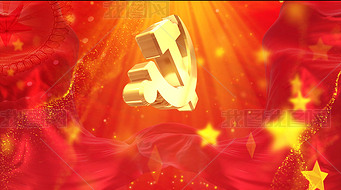 理想照耀中国红色党建晚会宣传片背景视频素材