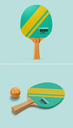 乒乓球拍图案设计logo定制效果图样机
