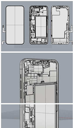 iphone12苹果12手机内部结构犀牛模型