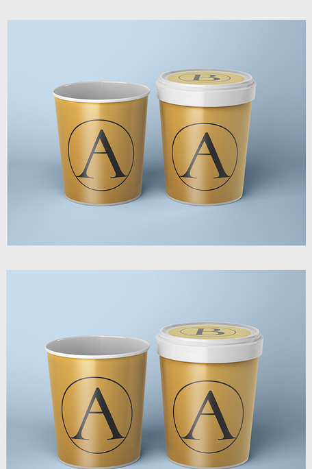 简洁高端爆米花桶设计样机